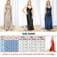 thumbnail image 2 of Argulvti Women's Satin Silk Long Sleepwear Pajamas Nightdress Lingerie Nightwear Dress, 2 of 2