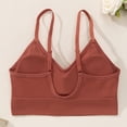 thumbnail image 5 of Delconic Seamless Ribbed Knit Bralette with Adjustable Straps for Women Soft Stretch Pullover Crop Tank Top Underwear Red 38, 5 of 6