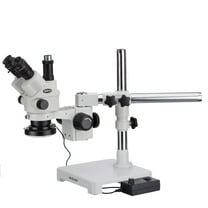AmScope 3.5X-180X Simul-Focal Stereo Lockable Zoom Microscope with 144-LED Ring Light (SM-3NTPZZ-144)
