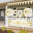 thumbnail image 2 of 50th Birthday Decorations, Sand White Gold Theme Party Decor, Beige White Gold Latex Balloons and Happy 50th Birthday Banner, Happy 50th Birthday Party Anniversary Supplies, 2 of 7