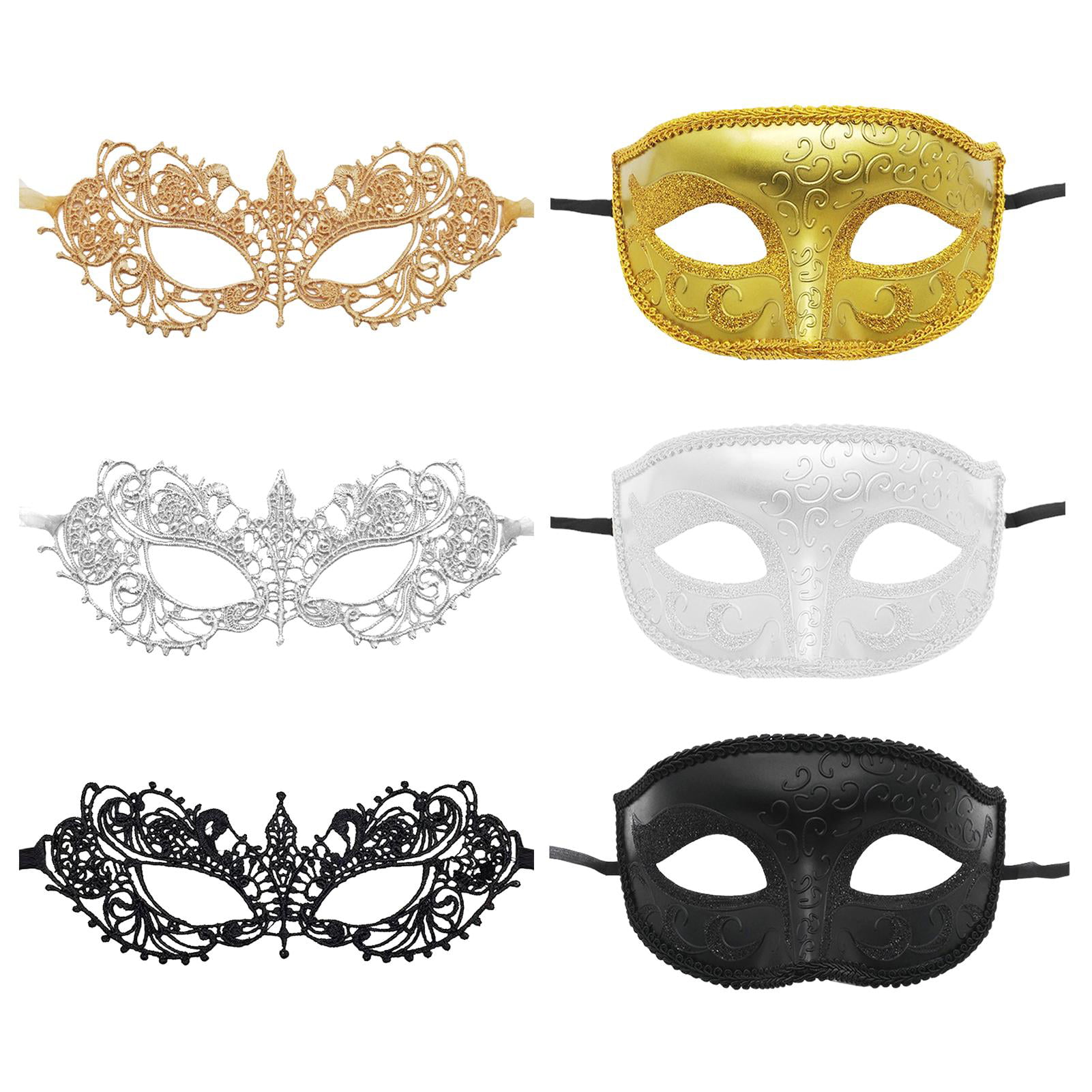 Sparkling Ivory/Cream & Silver Venetian Masquerade Party Prom Carnival Eye Mask 