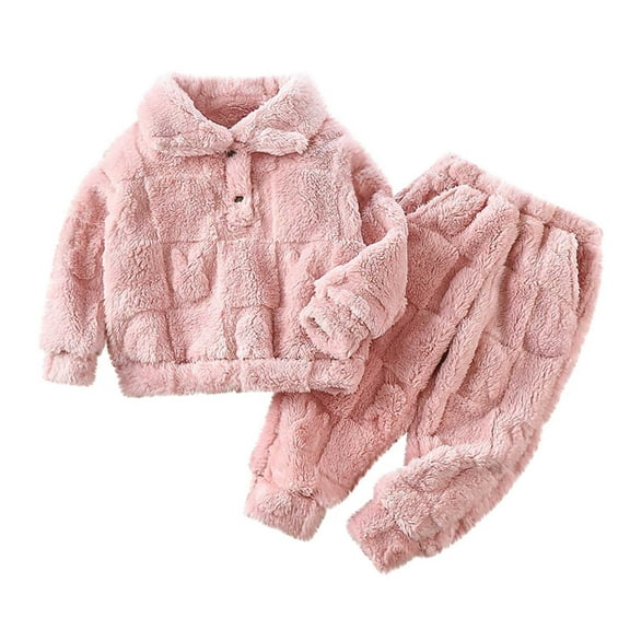 CONYUMN Outfits for Girls 7-8 Kids Girls Boys Warm Soft Suit Long Sleeve Sweatshirt Top and Pants Set 2 Piece Outfits Girl Outfits Size 10-12 Girls' Clothing Sets Girls Size 6 (Pink,170)