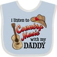 thumbnail image 3 of Inktastic I Listen to Country Music with My Daddy Guitar and Hat Boys or Girls Baby Bib, 3 of 4