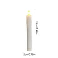 thumbnail image 3 of Eliaeconx 8 Inch Flameless Candles with Remote, 6-Pack Battery Operated LED Candles, Timer and Dimmer Function, White Plastic Holders for Holiday, Wedding and Home Decor, White, 3 of 6