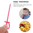 thumbnail image 4 of 600pcs Food Fruit Toothpicks Plastic Cocktail Skewers Appetizers Picks, 4 of 6