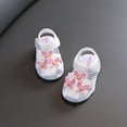 thumbnail image 3 of ZZwxWA Baby Toddler Infant Girls PU Leather Soft Open Toe Summer Sandals Flower Flat Shoes Bowknot Sandals Online Shopping, 3 of 6