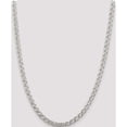 thumbnail image 5 of Sterling Silver 5.25mm 6 Side D/C Flat Double Curb Chain (24 X 5.25) Made In Italy qfc153-24, 5 of 5
