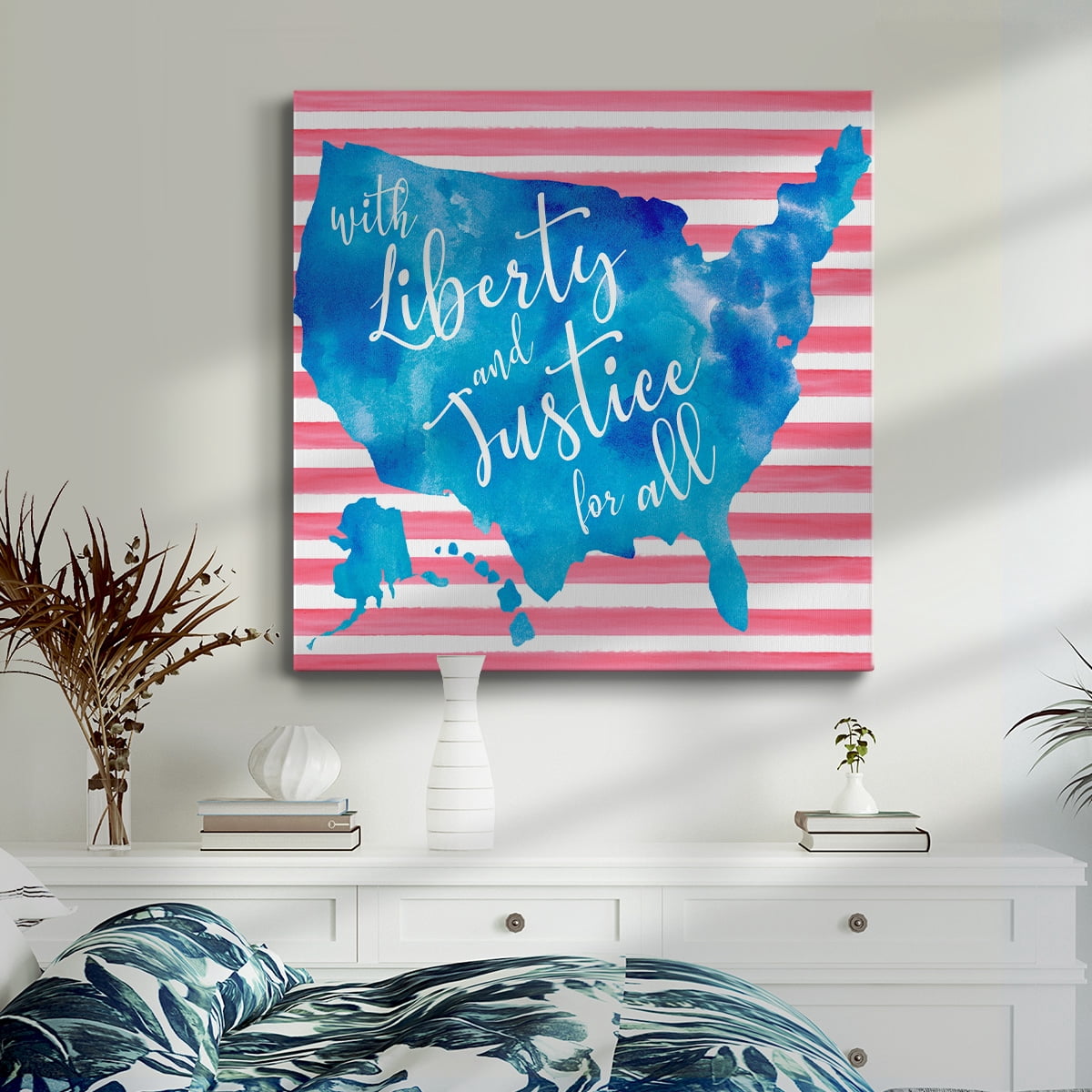Wexford Home United We Stand I-Premium Gallery Wrapped Canvas, 24" x 24" - Ready to Hang
