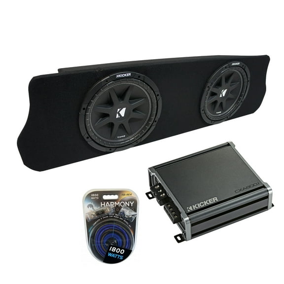 1994-2004 Ford Mustang Coupe Kicker Comp C10 Dual 10" Custom Sub Box & CXA800.1