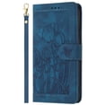 thumbnail image 2 of Leather For Google Pixel 9 Pro/10 Pro XL Case Tulip Embossed 5-card  Flip Wallet Leather Case with Card Holder Magnetic Closure ,Detachable Wrist Strap,Shockproof Phone Cases Cover,Blue, 2 of 9