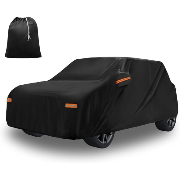 Car Cover for Honda Civic Sedan/Coupe 210D-PU Outdoor Full Car Cover All Weather with Door Zipper for Waterproof Windproof Sun Rain Snow Protection