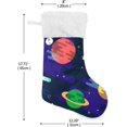 thumbnail image 2 of GZHJMY Christmas Stocking, Personalized Space Planet Large Candy Stocking, 1 PCS Hanging Gift Xmas Stocking Decoration for Family Holiday Party Ornaments Decor Fireplace, 2 of 7