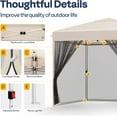 thumbnail image 6 of SPECSTAR 10'x10' Pop up Canopy Tent with Mesh Netting, 2 Zipper Doors, and Roller Bag, 6 of 9