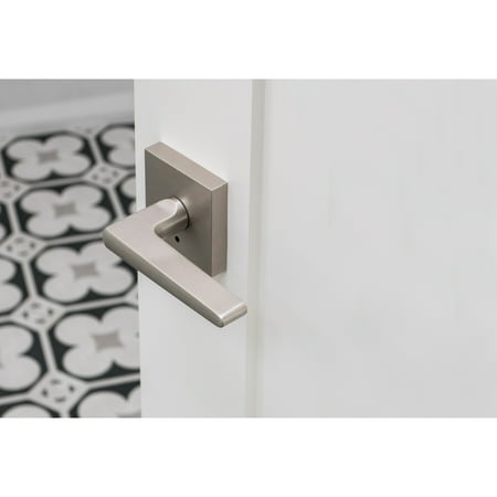 Sure-loc Modern Square Satin Nickel Door Lever Privacy Function (Right Hand)