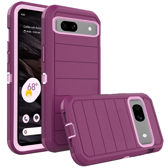 Asuwish Compatible with Google Pixel 7A 5G 2023 Phone Case Hybrid Rugged Shockproof Hard Protective Drop Proof Full Body Heavy Duty Mobile Cell Cover for Pixel7A A7 6.1 inch Women Men Purple