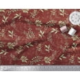 thumbnail image 3 of Soimoi Red Cotton Duck Fabric Berries Leaves Decor Fabric Printed Yard 58 Inch Wide, 3 of 3