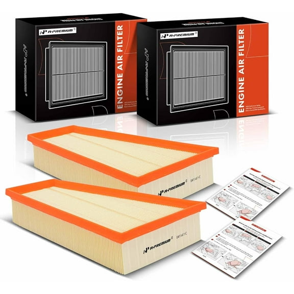 A-Premium 2-PC Engine Air Filter Compatible with Infinit QX30 & Mercedes-Benz W205 B250, CLA250, GLA250, 2013-2020, Flexible Panel, Replace# 2700940004