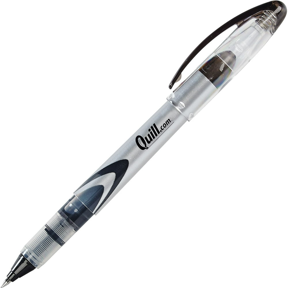 Quill Brand Rollerball Pens Fine Point (0.5mm) Black Dozen (32127QL