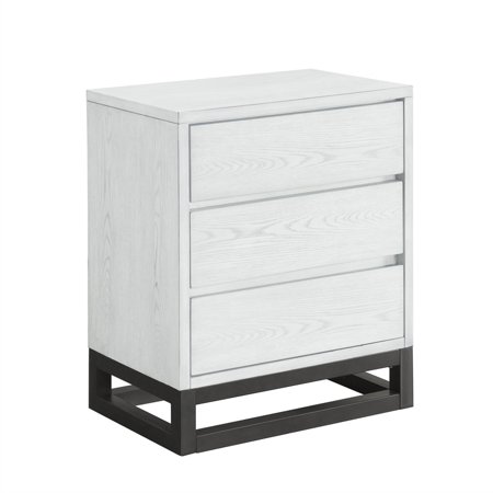 Home Fare Modern White Industrial Nightstand Walmart Canada
