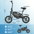 thumbnail image 4 of ANCHEER 14" Foldable Electric Bike for Adults, Peak 500W Electric Bicycles, 48V 374Wh City Commuter Cruiser Ebikes, 20MPH Compact Electric Mini Bike for Teens, LED Display, UL 2849, 4 of 8