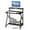 Black, variant on 32" Rolling Computer Desk with Charging Station, Mobile Laptop PC Work Table with Storage Shelf for Small Spaces, Black