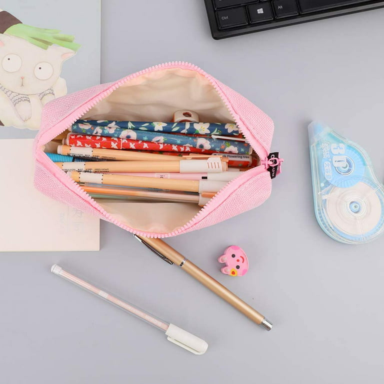 Small Pencil Case Student Brightly Colored Pencil Pouch Coin Pouch Cosmetic  Bag Office Stationery Organizer For Teen School