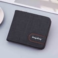 thumbnail image 2 of Men's Short Wallet Zip Wallet Canvas Small Wallet Multifunction Small Wallet, 2 of 2