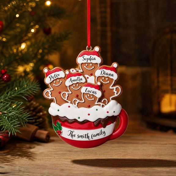 Gingerbread Christmas Ornament, Holiday Tree Decoration, Flat Festive Food Themed Accent for Tree Branches Wreaths, Lightweight Acrylic or Lightweight Board Accent for Flexible Display