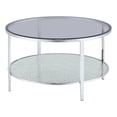 thumbnail image 1 of Frostine Round Chrome and Tempered Glass Cocktail Table, 1 of 8