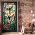 thumbnail image 5 of Artistic Dragonfly Nature Scene Stained Glass Banner for Home Decor Wall Decoration Garden, 5 of 7