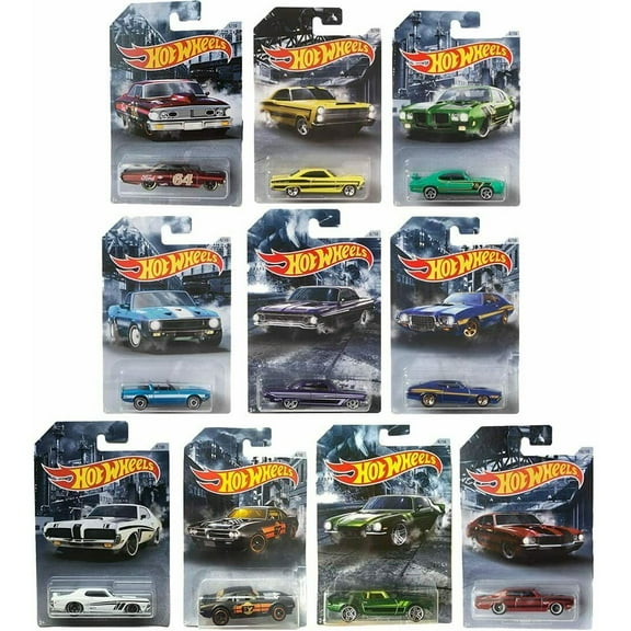 Mattel - Hot Wheels 2020 American Steel Muscle Cars - SET OF 10 (Impala Camaro Fairlane  7) GJW63