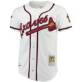 thumbnail image 2 of Men's Chipper Jones Mitchell & Ness White Atlanta Braves Authentic Jersey, 2 of 3