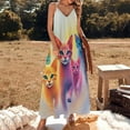 thumbnail image 3 of Pictures Of Colorful Cat Sleeveless Dress Women's Evening Dress Womans Clothing, 3 of 9