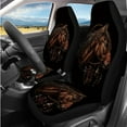 thumbnail image 2 of Yuyamidu Cool Horse Car Seat Covers Set with Steering Wheel Cover Seatbelt Pads Car Headrest Covers Armrest Cover Keychain Coasters, 14 Pack, 2 of 7