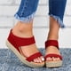thumbnail image 1 of Sandalias de mujer, zapatillas de verano, punta abierta, cómodas, transpirables, para la playa, informales, cuñas, zapatos Wmkox8yii hj789, 1 of 4