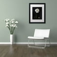 thumbnail image 2 of Trademark Fine Art "White Cosmos on Black" Canvas Art by Kurt Shaffer, White Matte, Black Frame, 2 of 4