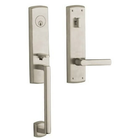 Baldwin Hardware Soho Single - Baldwin 85387.RENT Keyed Entry Soho Handleset Single Cylinder ;Lifetime Satin Nickel
