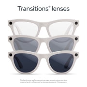 Ray-Ban Meta (Gen 2), Skyler, Shiny Chalky Grey, Transitions® Sapphire Lenses | Smart AI Glasses