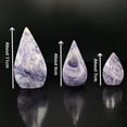 thumbnail image 4 of 1 Piece Natural Purple Peacock Stone Teardrop | Mystical Blue-Purple Flash Healing Stone | 8-9cm/110g | Energy Pendant, Meditation Decor | Shipped from China, 4 of 6