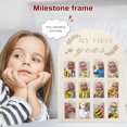 thumbnail image 3 of KAKOWELY First Year Photo Display Wood Board Infant First Year Photo Frame Milestone Board,16.93"X11.81"X0.12", 3 of 4