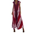 thumbnail image 1 of SZXZYGS Robes Midi pour Femmes Été Décontracté Femmes 2023 Été Style Plage Femme Robe Longue à Col en V Coupe Ajustée Sans Manches Robe de Soirée Décontractée Maxi Robes de Boîte de Nuit 2024, 1 of 5