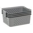 thumbnail image 6 of IRIS USA Medium Organizer Storage Basket, Gray, Pack of 4, 6 of 9