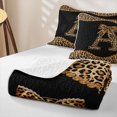 thumbnail image 4 of Erosebridal Fashion Women Letter A Theme Twin Quilt Set,Kids Leopard Print Bows Twin Coverlet Set For Cheetah Lovers,2pcs, 4 of 7