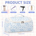 thumbnail image 2 of NUAHRHY Travel Makeup Bag with Handle, Cosmetic Organizer Bag Toiletry Bag for Women Girls, Cute Travel Essentials Case with Compartments, Vertical Make up Storage Bag Hair Dryer Holder, 2 of 8
