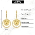 thumbnail image 4 of APSVO 18K Gold Plated Drop Earrings for Women Hypoallergenic Post Leverback Dangle Earrings Birthday Christmas Jewelry Gifts Teen Stocking Stuffers Adults Ideas, 4 of 7