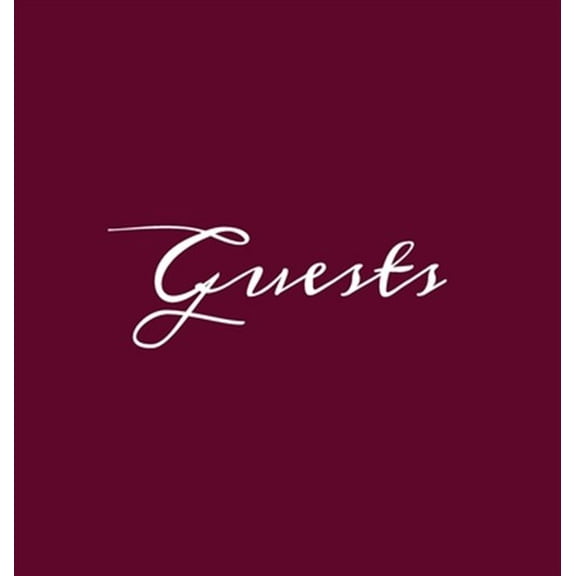 Pre-Owned Guests Wine Burgundy Hardcover Guest Book Blank No Lines 64 Pages Keepsake Memory Book Sign In Registry for Visitors Comments Wedding Birthday Anniversary Christening Engagement Party Holiday (Hardcover)