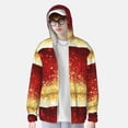 thumbnail image 2 of Vsdgher Sweat à Capuche Adulte Rouge Doré Pailleté pour Hommes Femmes, Manches Longues Protection Solaire Pêche Course Natation-Grand, 2 of 7