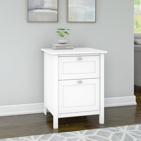 UPC: 0042976090203 | Bush Furniture Broadview 2 Drawer File Cabinet in Pure White