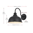 thumbnail image 2 of Elegant Lighting Aron 9.5 Inch Outdoor Wall Sconce In Black, 2 of 8