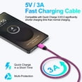 thumbnail image 2 of Charging Block, 3 Pack USB C Charger Block with 6FT Type C Cable, Type C Block USB C Brick Cube Wall Charger Adapter Power Base Fast Charger Station Compatible for iPhone Samsung Android, Pink, 2 of 8